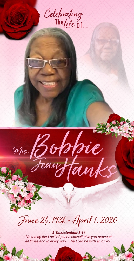 Bobbie Jean Hanks 1936 – 2020