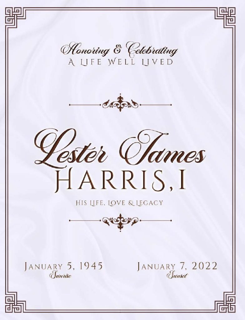 Lester James Harris, I 1945 – 2022