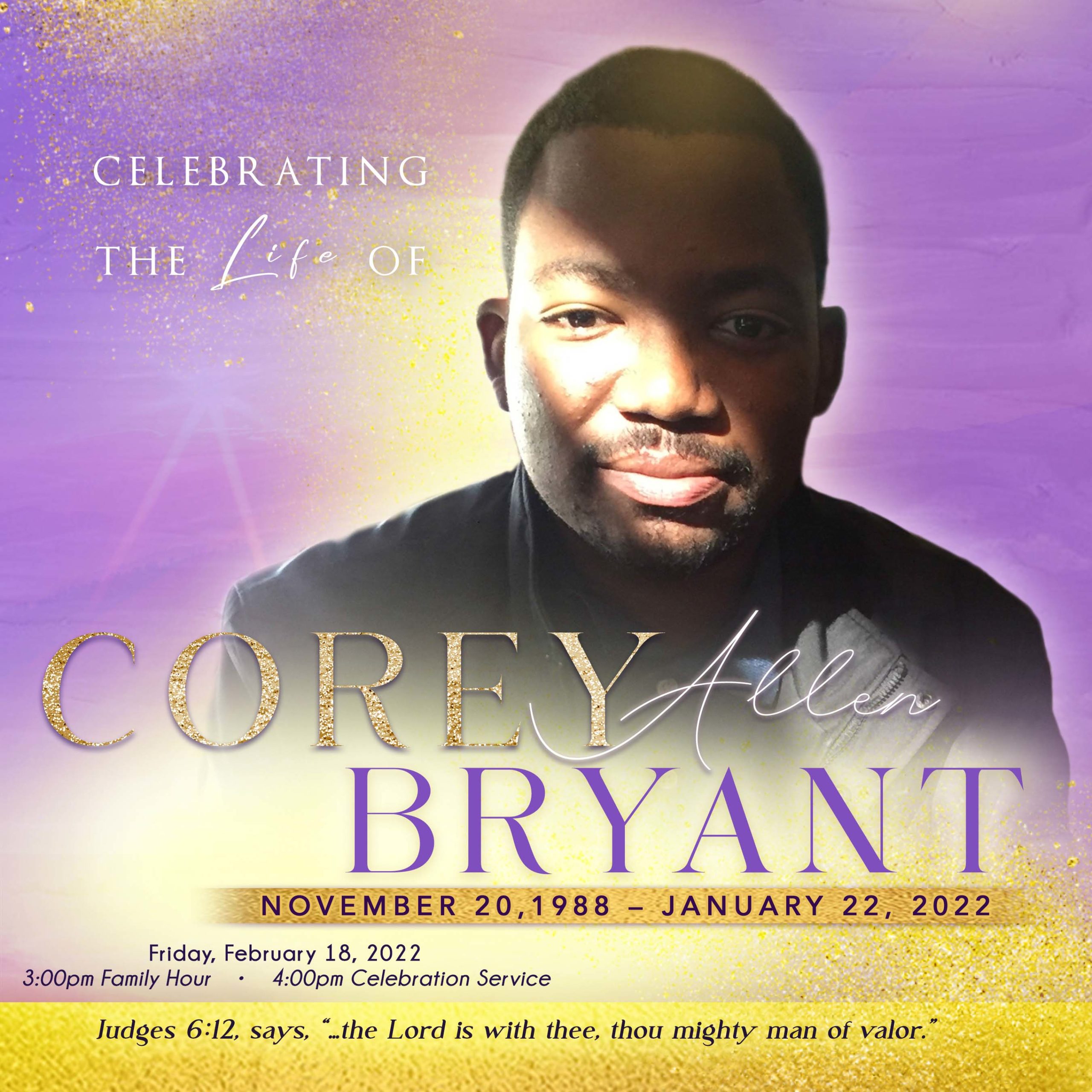 Corey Allen Bryant 1988 – 2022