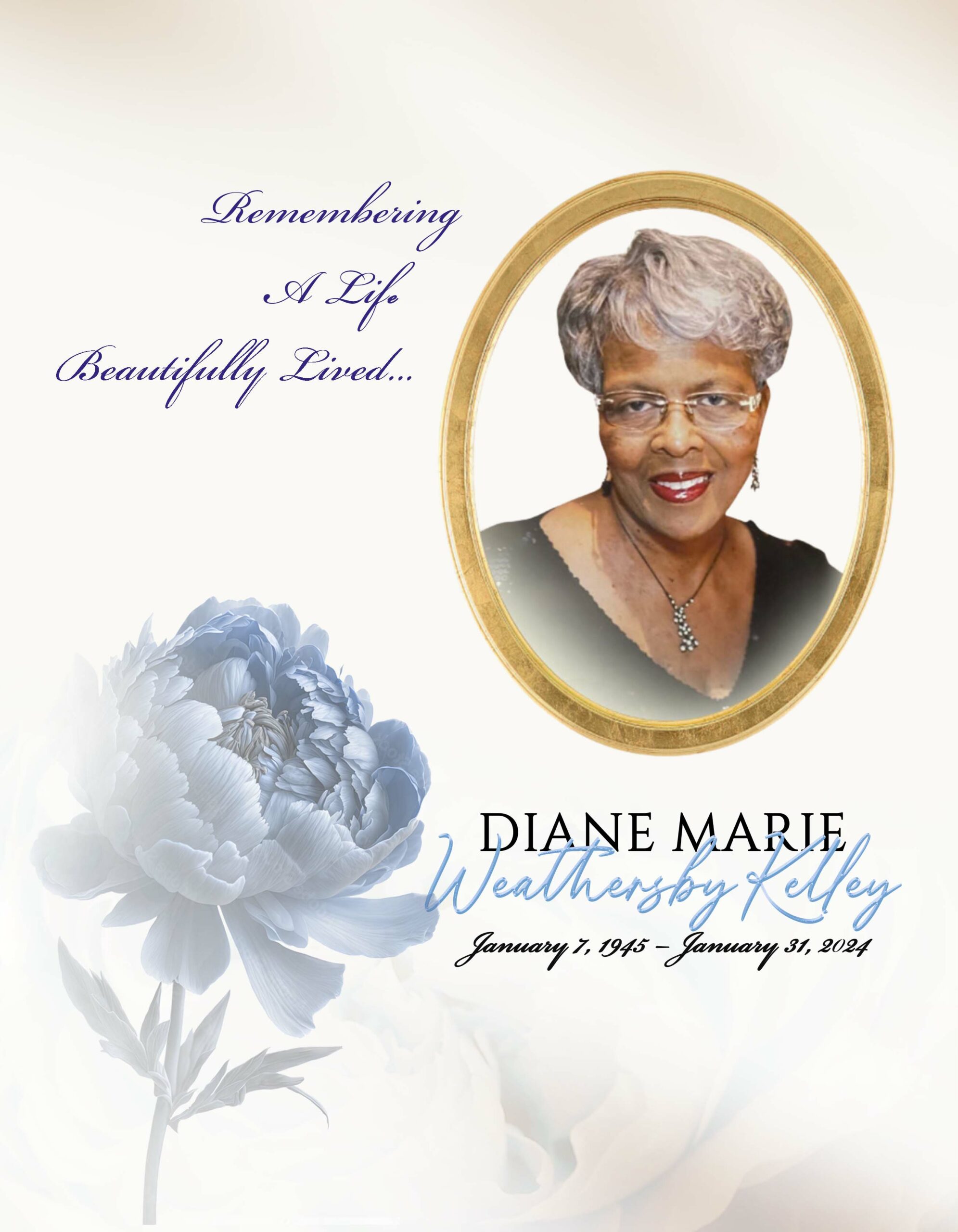 Diane Marie Weathersby Kelley 1945 – 2024