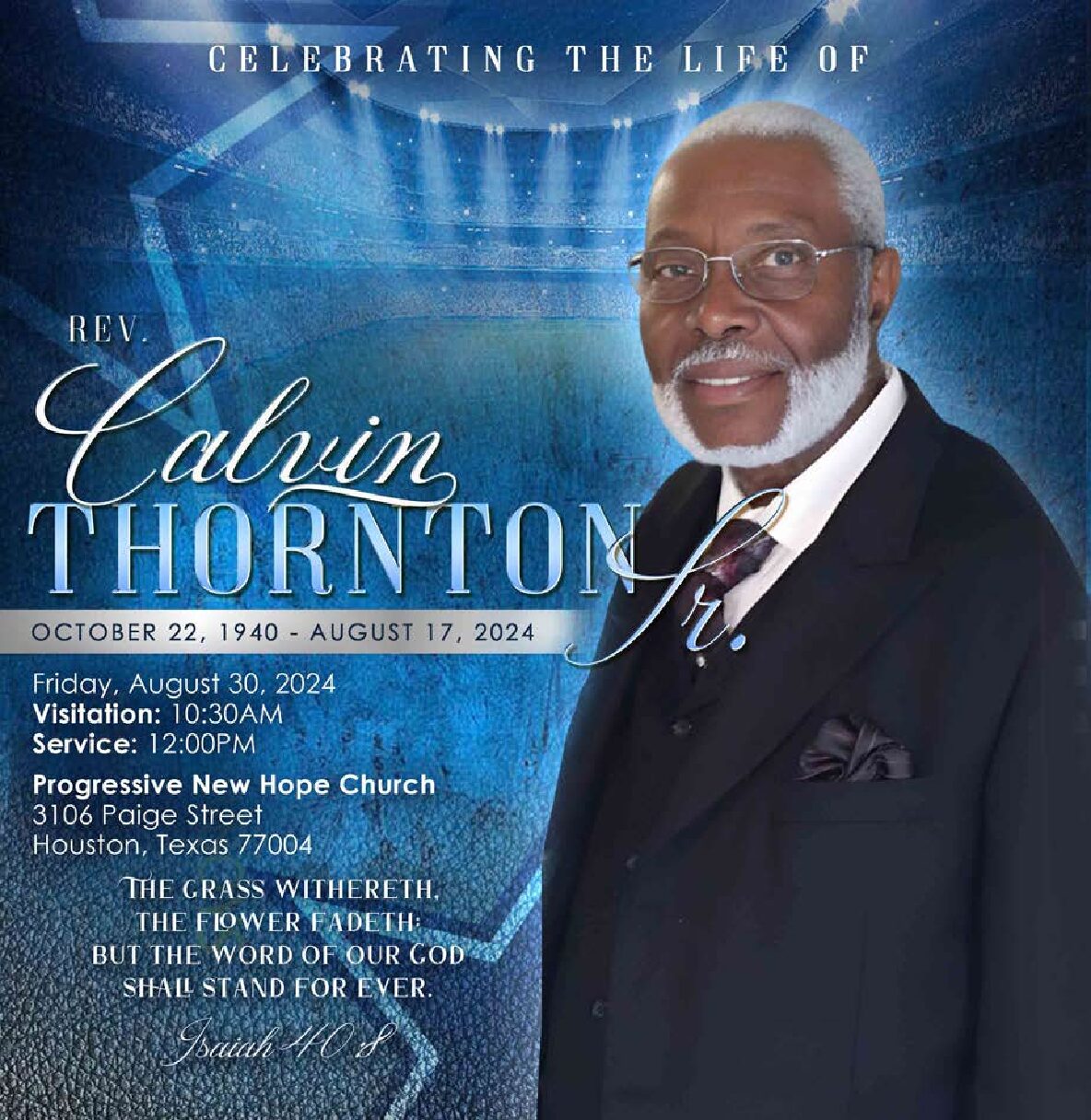 Rev. Calvin Thorton Sr. 1940 – 2024