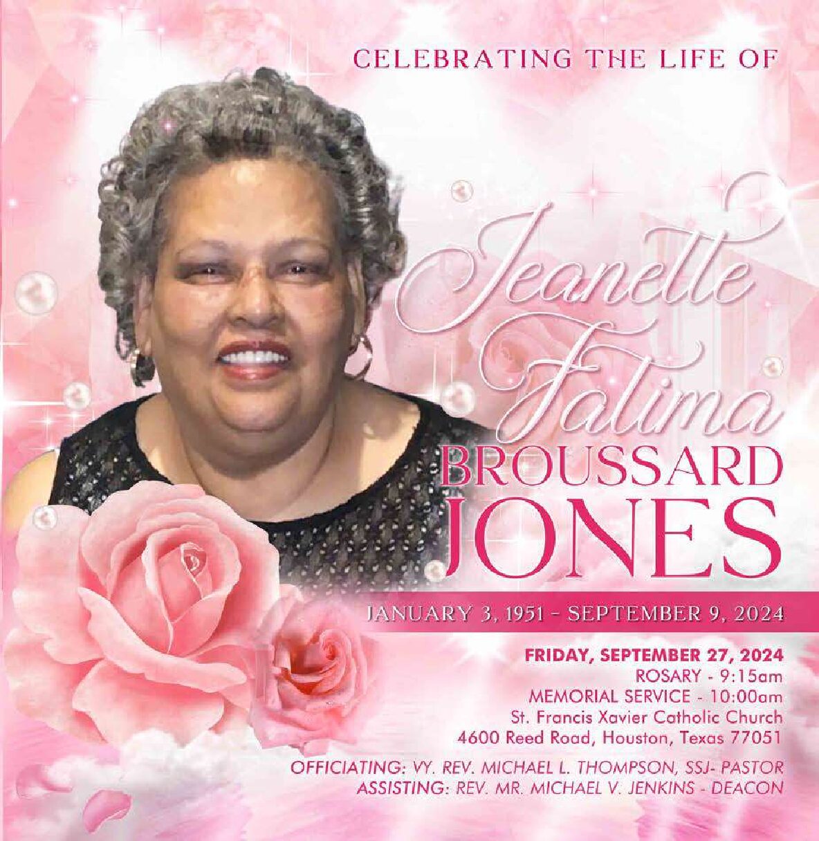 Jeanette Fatima Broussard Jones 1951 – 2024