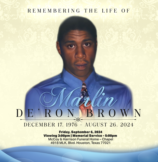 Marlin De’Ron Brown 1976 – 2024