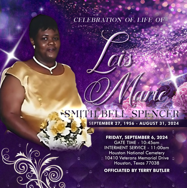 Lois Marie Smith Spencer 1956 – 2024