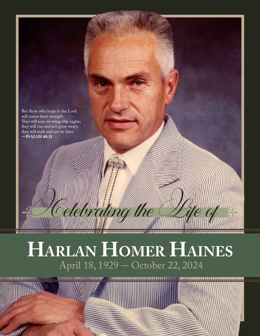 Harlan Homer Haines 1929 – 2024