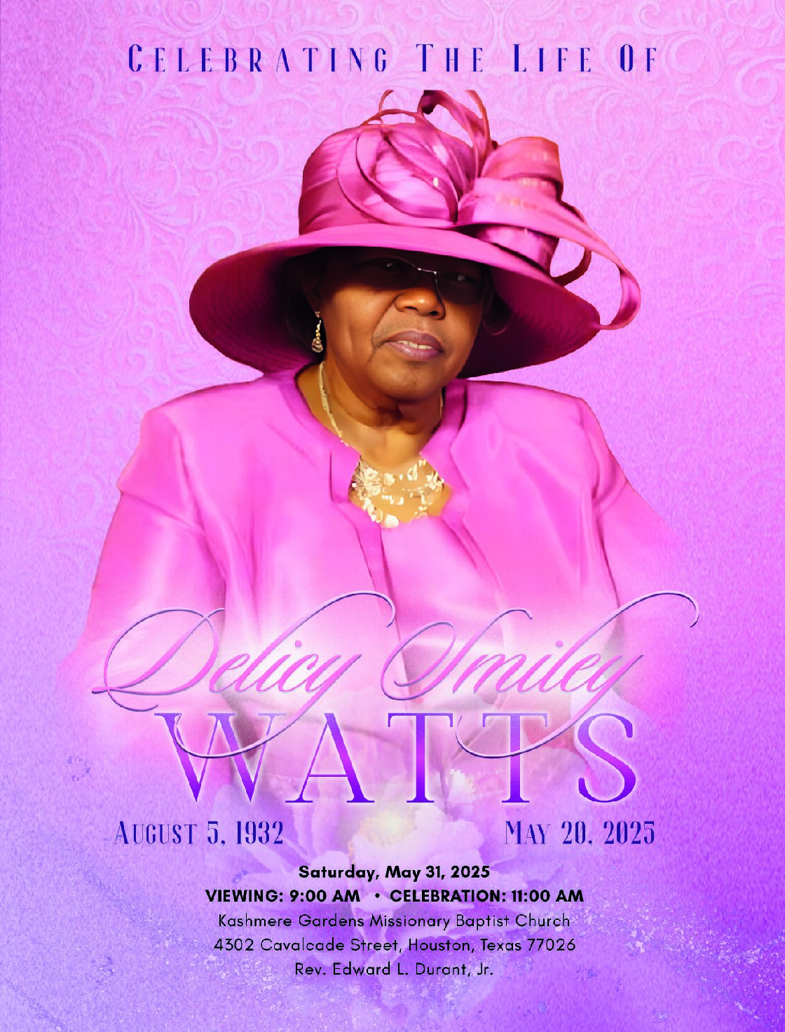 Delicy Smiley Watts 1932 – 2025