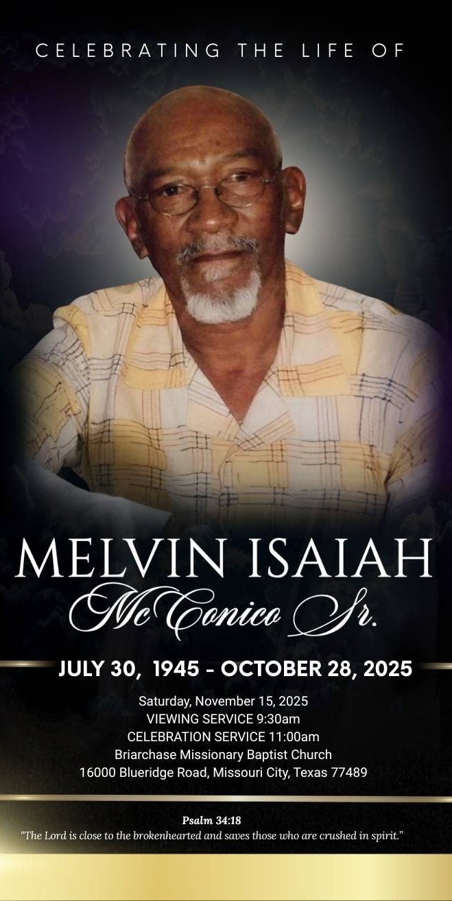 Melvin Isaiah Mc Conico 1945 – 2025